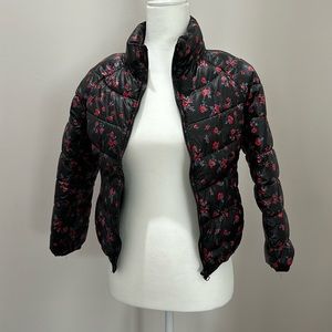 Girls forever 21 flower puffy light coat!